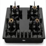 Vidiem Vogue V1 4 Burner Built-in Glass Gas Hob | Premium Brass Burner Modular Kitchen Cooktop - Image 2