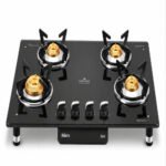 Vidiem AIR Silver 4 Burner Glass Top Gas Stove - Image 2