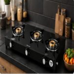 Preethi LUXE PRO 3B Gas Stove | Premium 3 Burner Toughened Glass Gas Stove - Image 2
