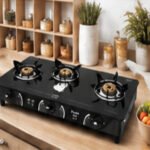 Preethi POWER DUO 3B Gas Stove | Premium 3 Burner Toughened Glass Gas Stove