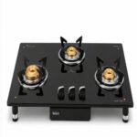Vidiem AIR Silver 3 Burner Gas Stove | Premium Glass Top LPG Stove - Image 3