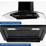 Glen CCH 6059 DI BL AC 90 Kitchen Chimney 90 cm - Image 3