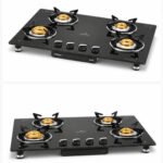 Vidiem AIR Silver 4 Burner Glass Top Gas Stove - Image 4
