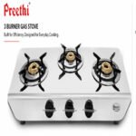 Preethi TOPAZ 3B SS Gas Stove | Premium 3 Burner Stainless Steel Gas Stove