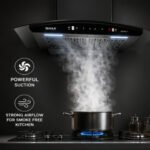 Sujata Azurite BLDC 90 cm Filterless Auto Clean Kitchen Chimney | 1500 m³/hr Suction | BLDC Motor | Motion Sensor & Touch Control | Black - Image 3