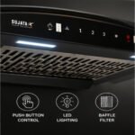 Sujata Azurite BLDC 90 cm Filterless Auto Clean Kitchen Chimney | 1500 m³/hr Suction | BLDC Motor | Motion Sensor & Touch Control | Black - Image 4