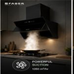 Faber Bolt Max FL 90 cm Filterless Auto Clean Kitchen Chimney | 1500 m³/hr | Touch & Gesture Control | Black - Image 3