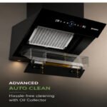 Faber Comet FL FL 90 cm Filterless Auto Clean Kitchen Chimney | 1500 m³/hr | Touch & Gesture Control | Black - Image 3