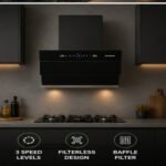 Faber Comet FL FL 90 cm Filterless Auto Clean Kitchen Chimney | 1500 m³/hr | Touch & Gesture Control | Black - Image 4