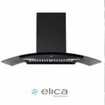Elica ISMART GLACE HAC BF LTW 90 NERO 90 cm Heat Auto Clean Baffle Filter Kitchen Chimney | Inverter BLDC