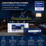 Luminous 800 VA UPS with 100Ah Battery | Pure Sine Wave Inverter - Image 3