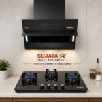 Sujatha Diamond Chimney + PALLADIUM FB4B90CR FFD Hob Combo | Premium Kitchen Combo