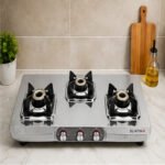 Sujatha STERNO 3B Gas Stove | Premium 3 Burner Glass Top Stove