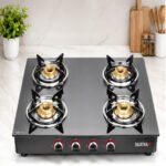 Sujatha STANDARD 4B Gas Stove | 4 Burner Toughened Glass LPG Stove