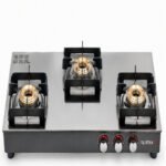 Sujatha REGAL 3B Gas Stove | 3 Burner Toughened Glass LPG Stove | Brass Burners - Image 2